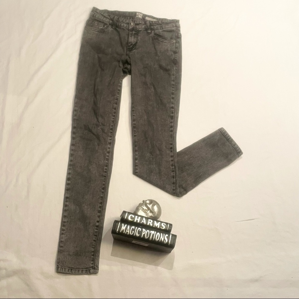 Flying monkey grey acid wash jeans